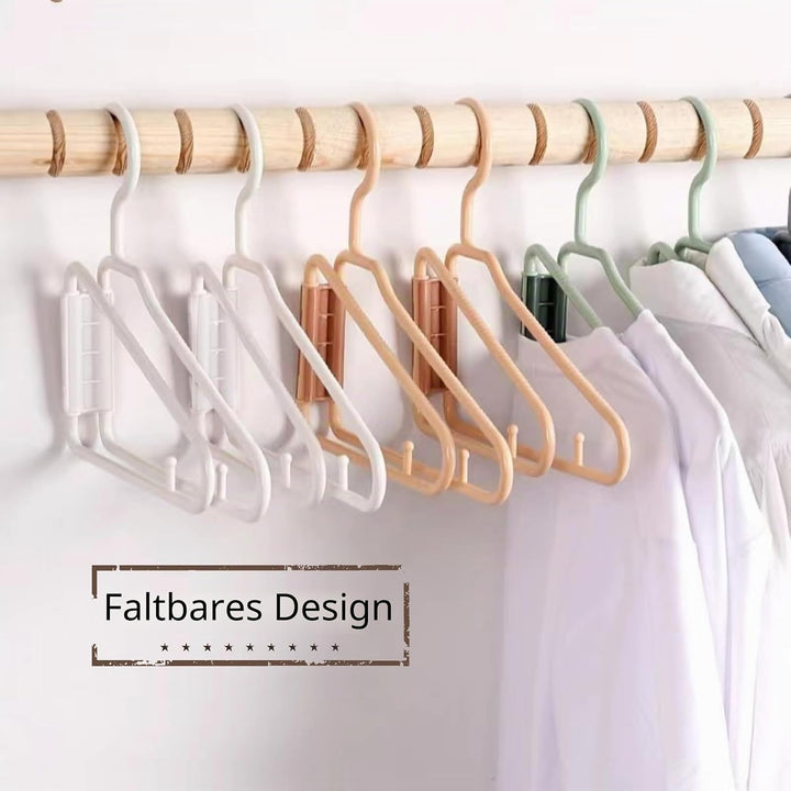 8 Stück Faltbare Kleiderbügel, Platzsparende Kleiderbügel, Kleiderbügels Faltbar, Kleiderbügels Klap