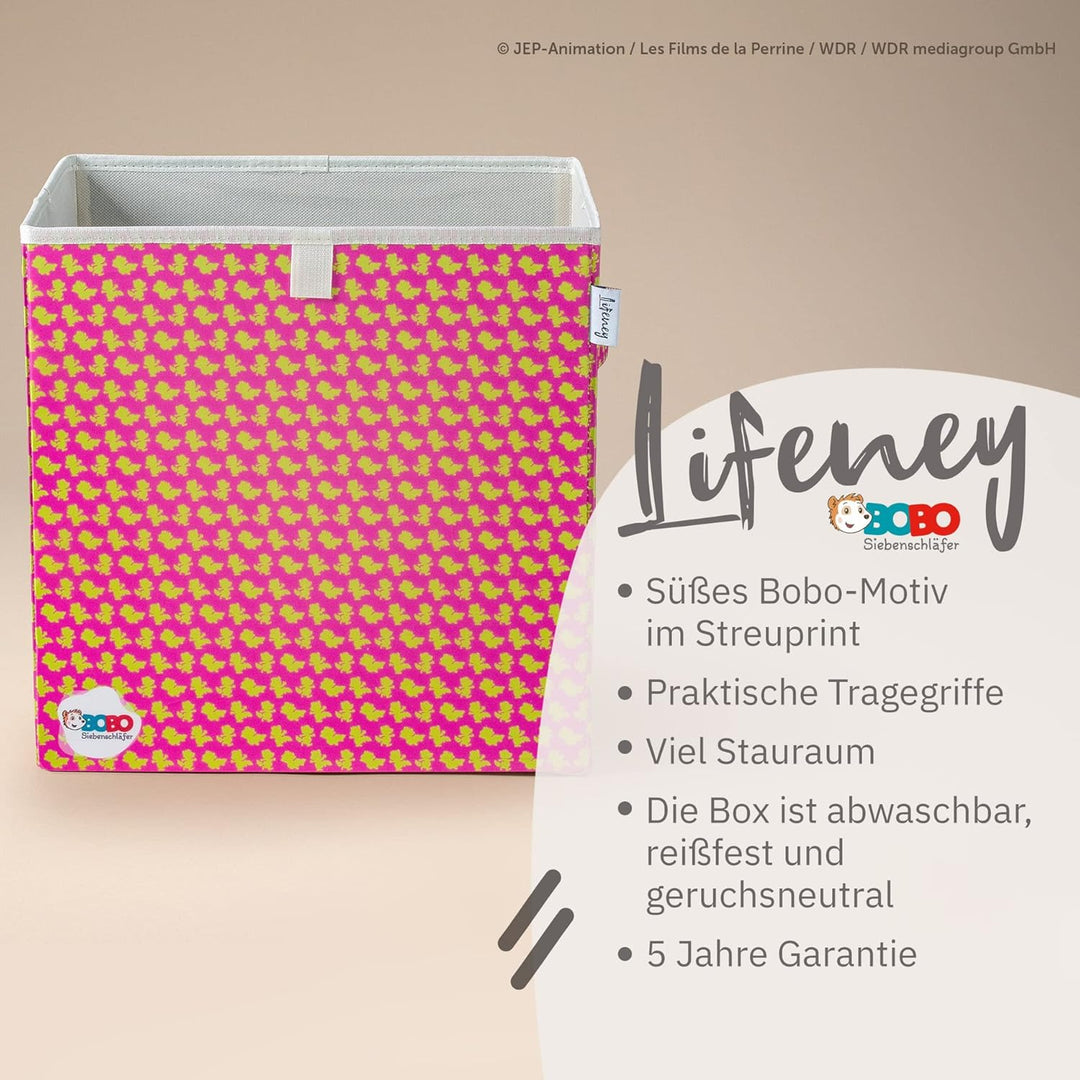 meets Bobo Siebenschläfer Aufbewahrungsbox mit Streuprint für Kinder – Box mit dem beliebten Siebens