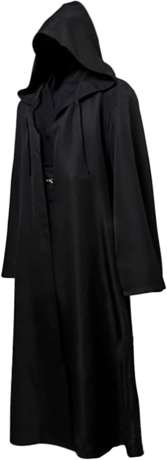 GraduationMall Umhang mit Kapuze Herren Damen Mittelalter Mantel Jedi Robe Ritter Fancy Halloween Co