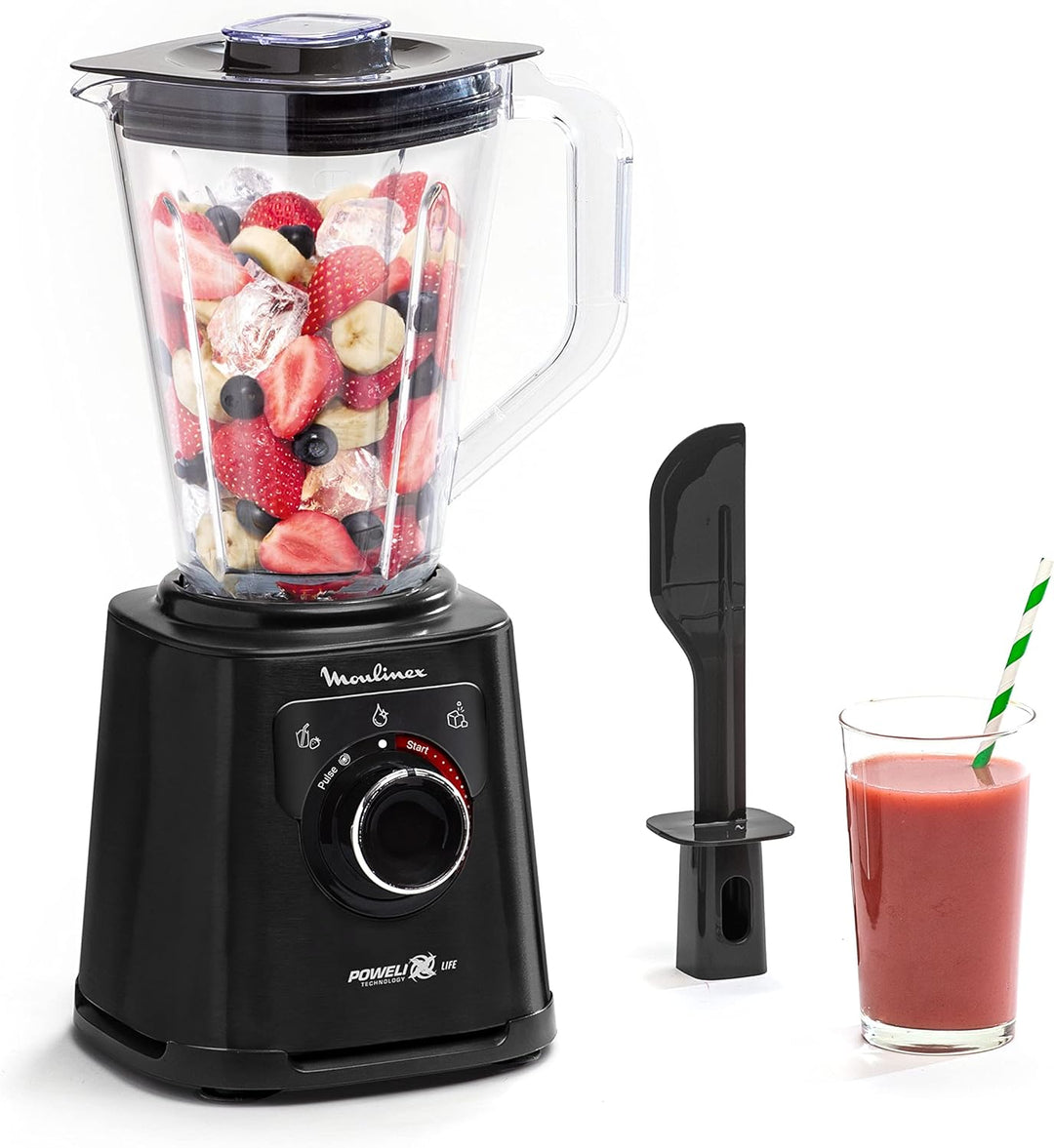 Moulinex Perfect Mix+ LM88A8 Tischplatten-Mixer, 1200 W, schnelle Ergebnisse, 1,5 Liter Fassungsverm