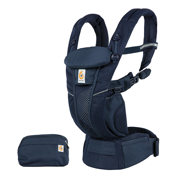 Ergobaby Omni Breeze Babytrage für Neugeborene ab Geburt bis 20kg, 4 Positionen SoftFlex Mesh Ergono