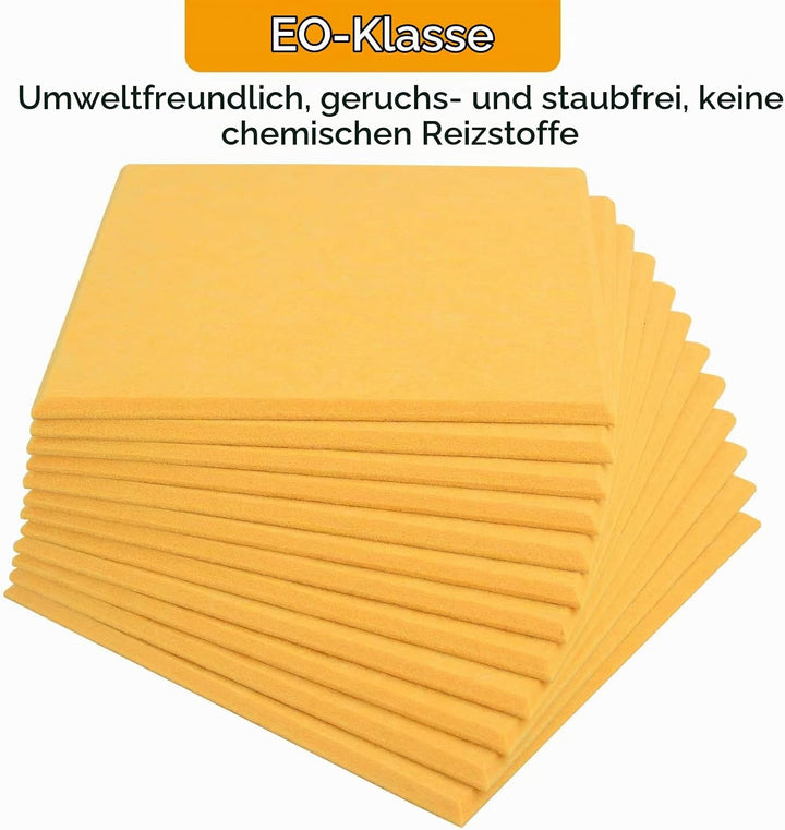 Rdutuok 12 Stück Selbstklebend Akustikplatten,30x30x1 cm Akustik Absorber Akustikpanel Schallschutzp