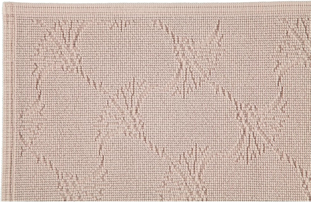Joop! Badteppich New Cornflower 60 x 90 cm Farbe Sand 100% Baumwolle Florhöhe 6 mm Form eckig edle O