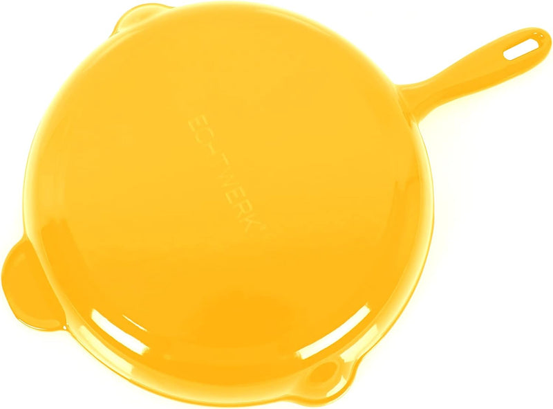 ECHTWERK Bratpfanne aus Gusseisen mit Emaille-Beschichtung, Gusseisenpfanne, Ofenpfanne mit zwei Gri