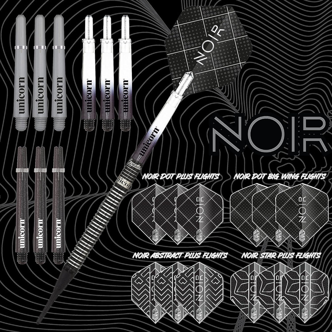 Unicorn Soft Tip Darts Set | Gary 'The Flying Scotsman' Anderson Noir Phase 3 & 5 | 70% & 90% Tungst
