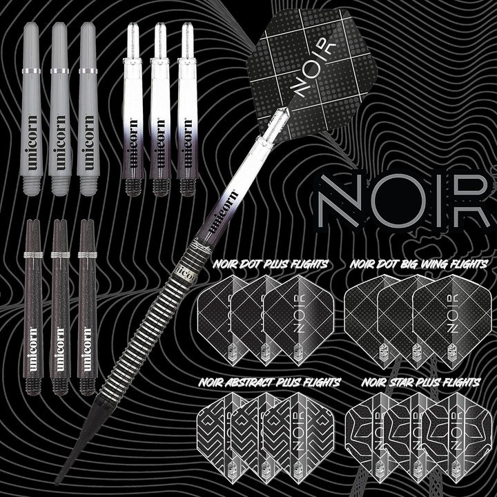 Unicorn Soft Tip Darts Set | Gary 'The Flying Scotsman' Anderson Noir Phase 3 & 5 | 70% & 90% Tungst