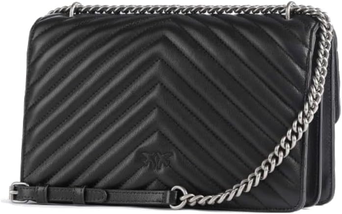 Pinko Damen Love One Classic Sheep Napp Liebe EINEN KLASSISCHEN DC-SCHAFNAPP Z99o_nero-old Silver, Z
