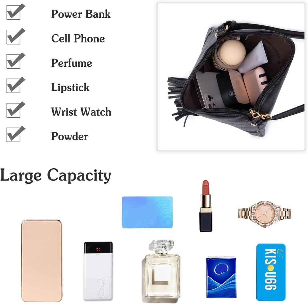 PORRASSO Mode Umhängetasche Damen Schultertasche Beuteltasche PU Handtasche für Reisen Arbeit Täglic
