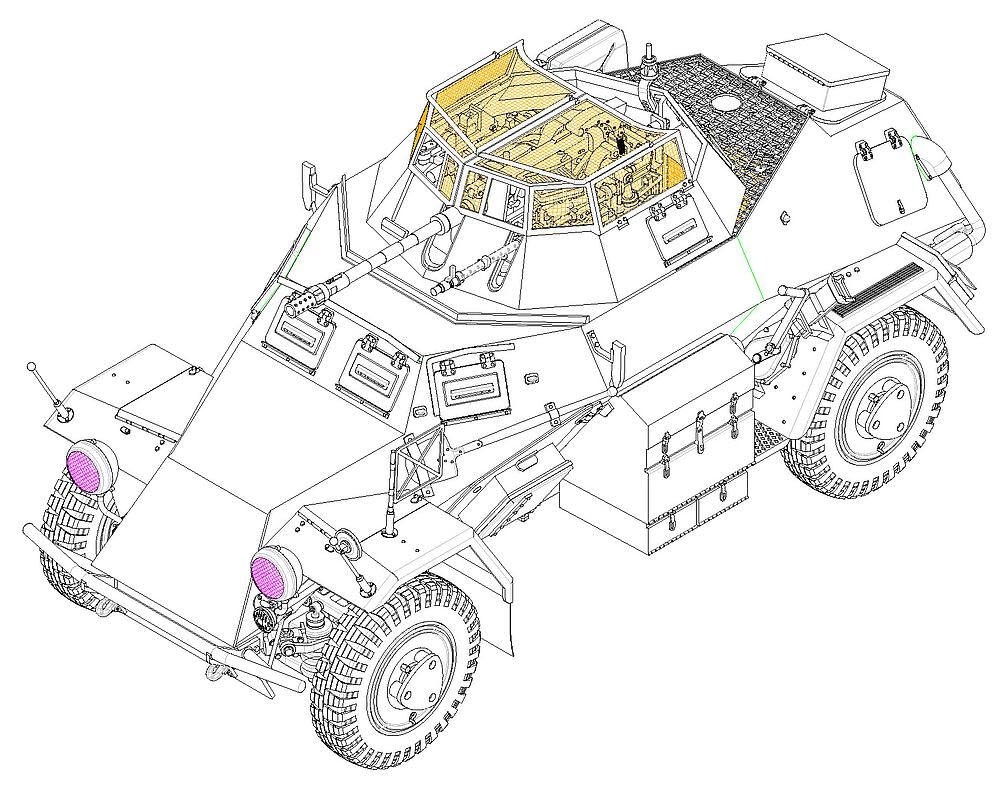 Hobby Boss 83815 Modellbausatz German Sd.Kfz.222 Leichter Panzerspahwag