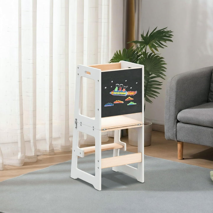 Tulano Mooby 35 Lernturm 3 in 1 für Kinder ab 1 Jahr – Montessori Kitchen Helper umbaubar zu Tisch m