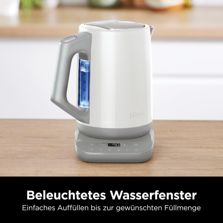 Ninja Wasserkocher Perfect Temperature, 1,7L, LED-Anzeige, Wasserkocher mit Schnellkoch-Funktion und