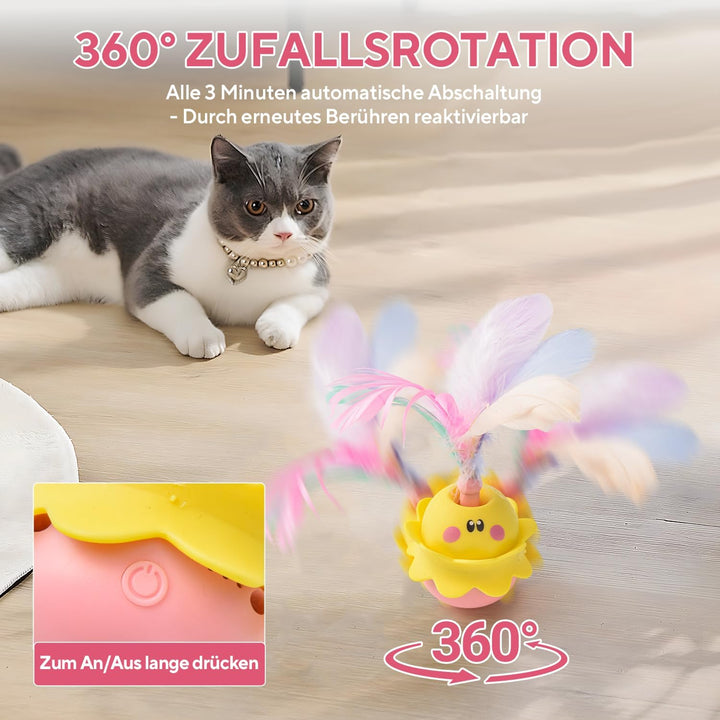 LIFLIX Interaktive Automatische Katzenspielzeug, Wiederaufladbares Elektronisches Zwitscher-Spielzeu