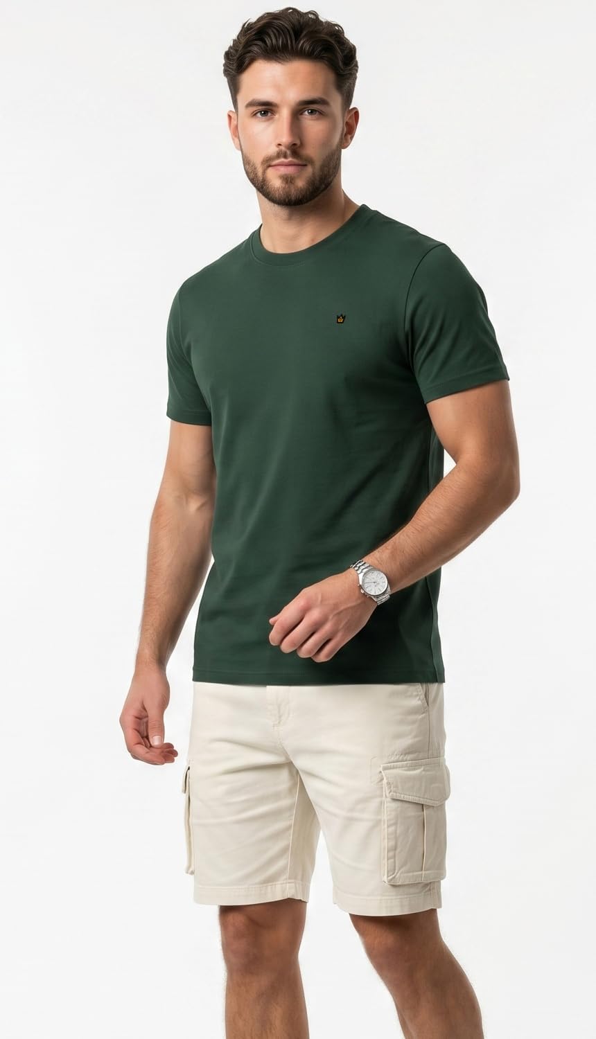 2er-Pack Herren-Henley-T-Shirts mit halben Ärmeln, leichte Henley-Oberteile Oliv, Marine, Kastanienb
