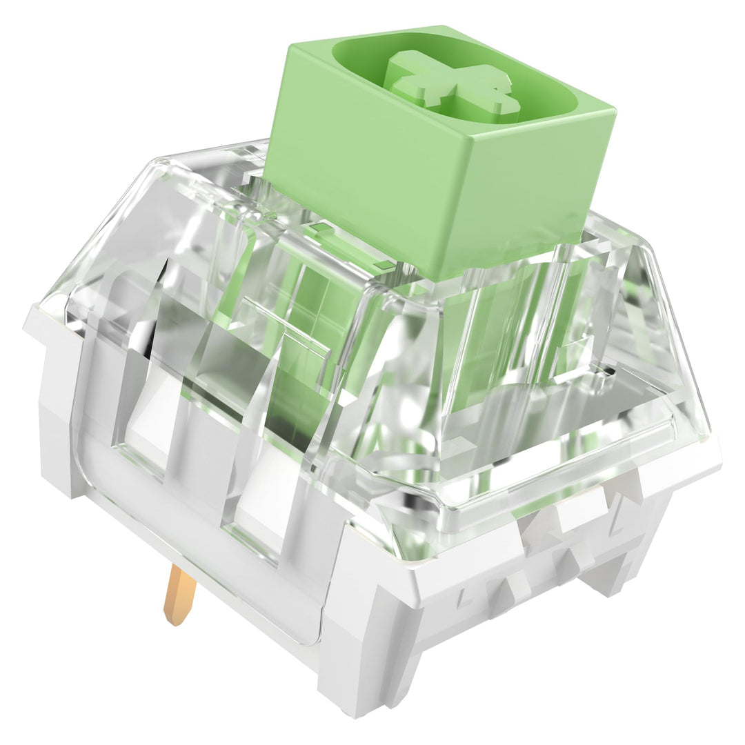 Zjmehty Kailh Box Jade Schalter für mechanische Gaming Tastatur,3-Pin 50gf Clicky/lubed/Dust&amp;Waterpr