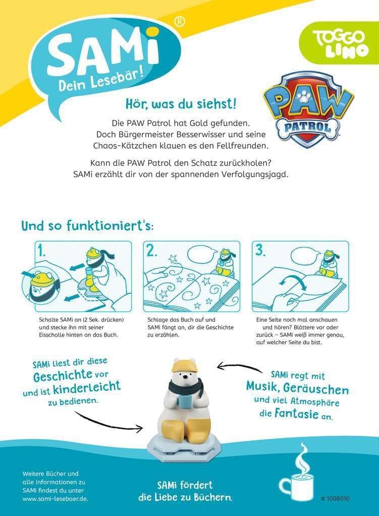 Ravensburger 00097 Starter-Set SAMi-Dein Lesebär: Paw Patrol