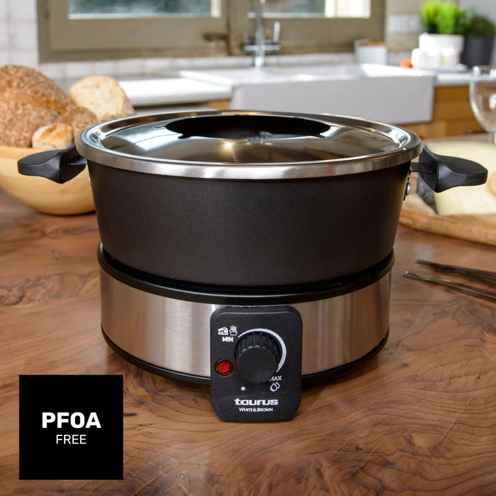 Taurus FF2 Fondue-Gerät, 1000 W, Kapazität 2 l, 8 Personen, einstellbare Temperatur, alle Arten von