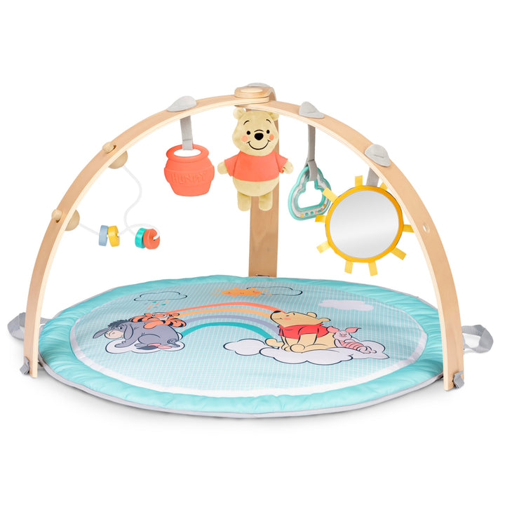 Disney Baby Winnie Puuh Hunny Hangout Activity Gym von Bright Starts, Spielbogen mit Bauchlage‑Kisse