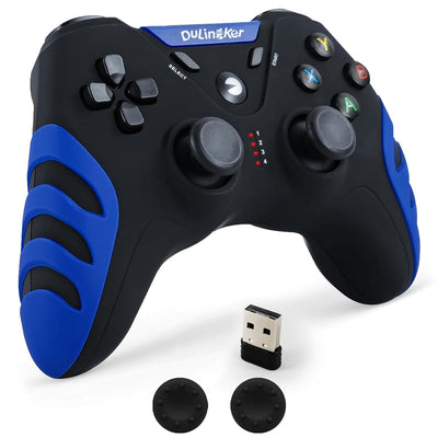 DuLingKer PC Controller Wireless, PS3 Controller PC Gamepad mit Dual Vibration, 2,4G Wireless Contro