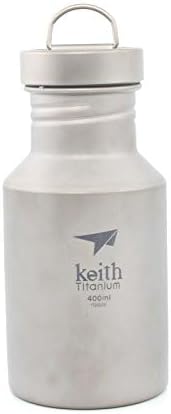 Keith Titanium Wasserflasche für Outdoor Camping Titan Sport Wasserkocher, 400ml