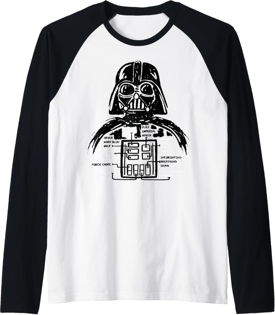 Star Wars Darth Vader Controls Raglan