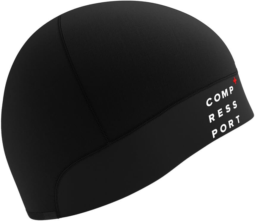 COMPRESSPORT Unisex Hurricane Beanie Mütze, schwarz, Einheitsgrösse