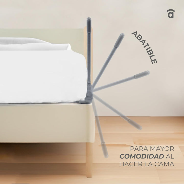 ASALVO 11824 Bettgitter, 90 X 143.50 cm, grau, Grau