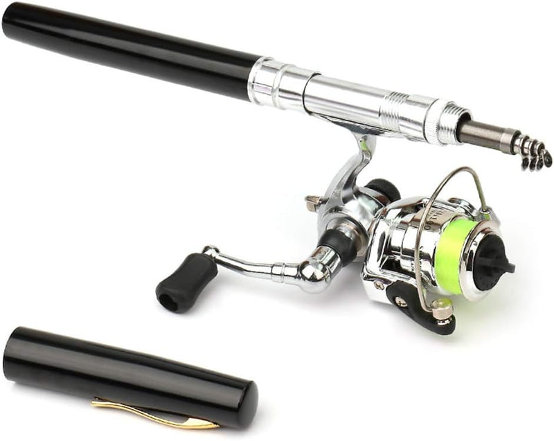 Lixada 1 Mt / 1,4 Mt Tasche Faltbare Angelrute Reel Combo Mini Pen Angelrute Kit Teleskop Angelrute