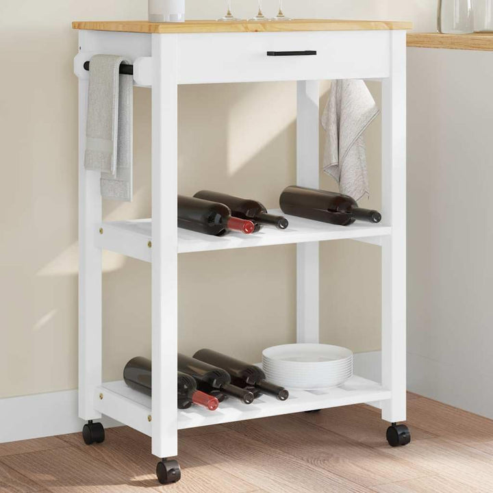 vidaXL Küchenwagen, Servierwagen mit viel Stauraum, Beistellwagen für Küche Wohnzimmer Badezimmer, T