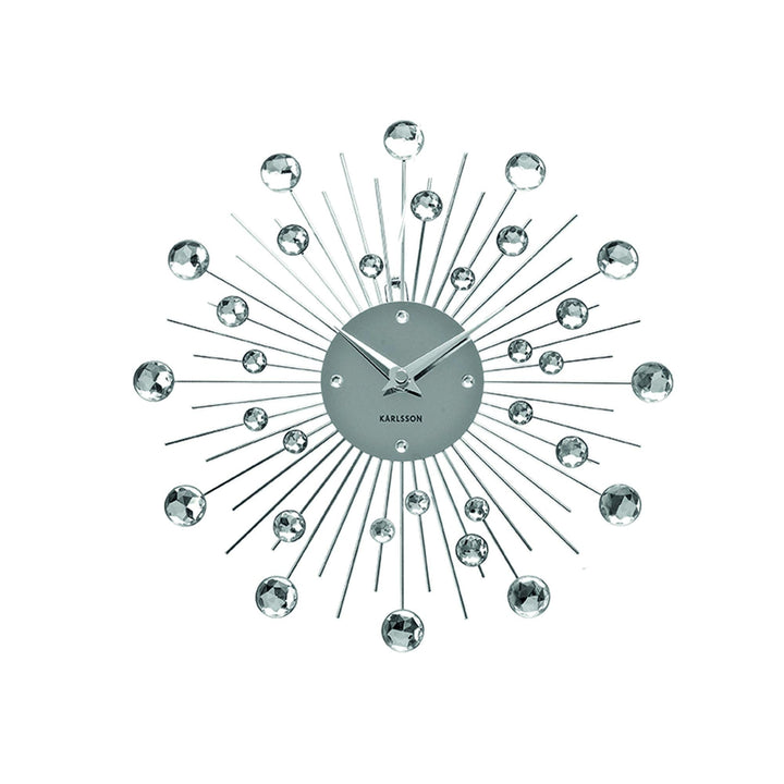 Karlsson "Sunburst Wall Clock, Silver