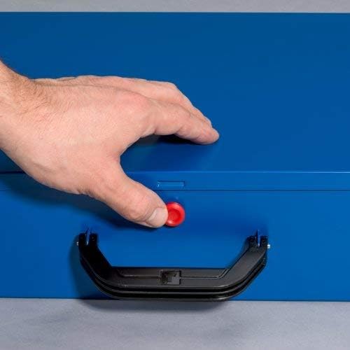 Allit Kleinteilekoffer, Stahlblech, EuroPlus Metall 44/24x63, blau, 24 Einsätze, dicht schliessend,