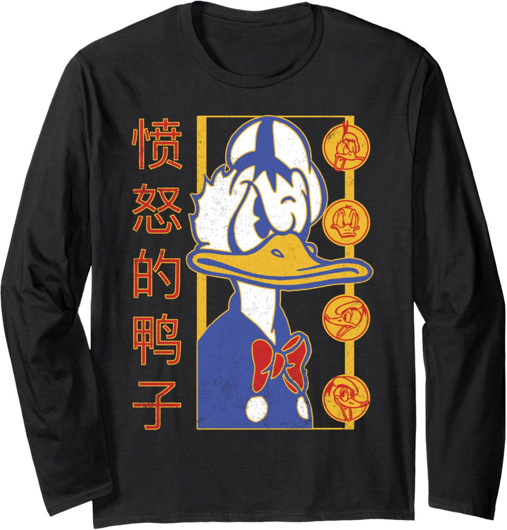 Disney Mickey And Friends Donald Duck Kanji Langarmshirt