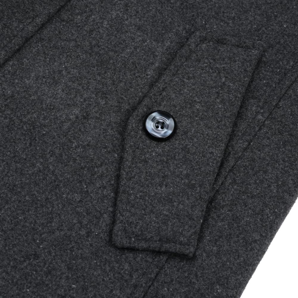 YOUTHUP Herren Wollmantel Dick Winter Kurzmantel Regular Fit Wintermantel Freizeit Herrenmantel Über