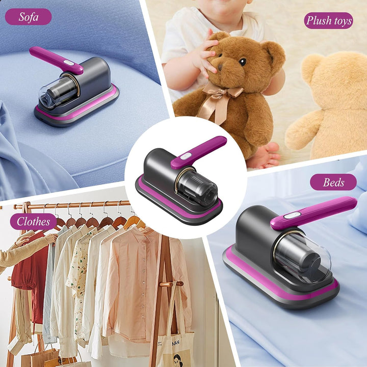 HAMON Milbensauger für Matratzen, 8000Pa Milbenstaubsauger mit UV Licht, Kabellos Bett-Staubsauger m