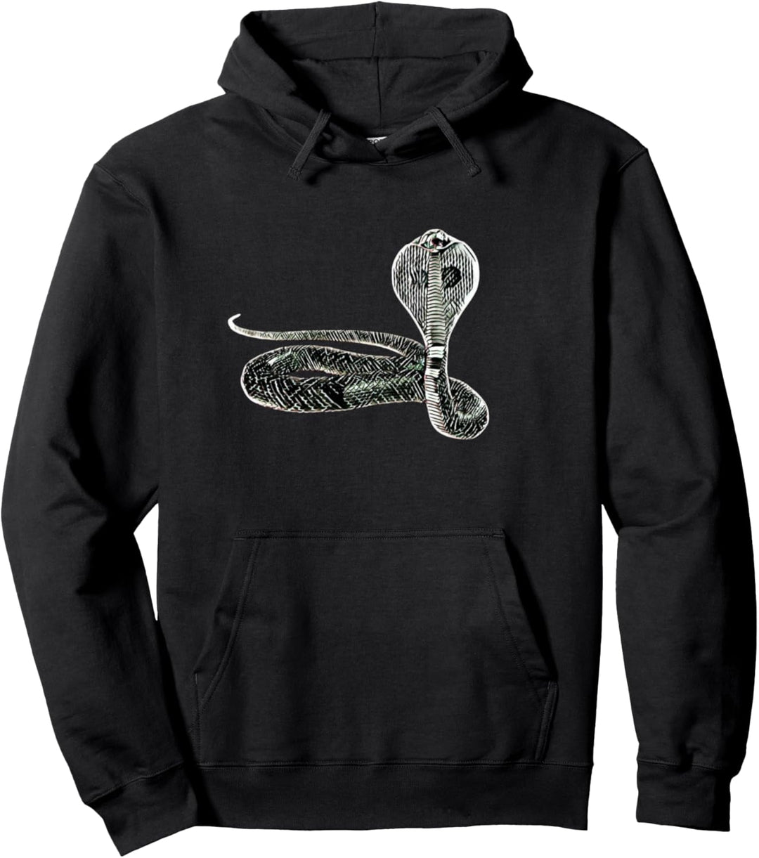 Cobra Schlange Motiv Terrarium giftiges Reptil Schlangen Pullover Hoodie