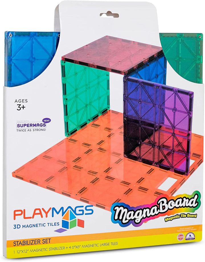 Playmags Super Durable Building Stabilizer Set – 5 Starker Magnettafeln – Starker Magnet – Tolle Erg