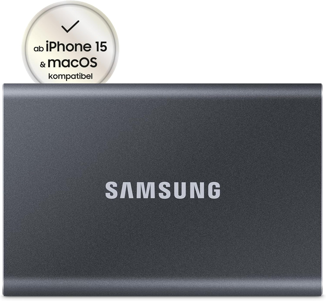 Samsung Portable SSD T7, 2 TB, USB 3.2 Gen.2, 1.050 MB/s Lesen, 1.000 MB/s Schreiben, Externe SSD Fe