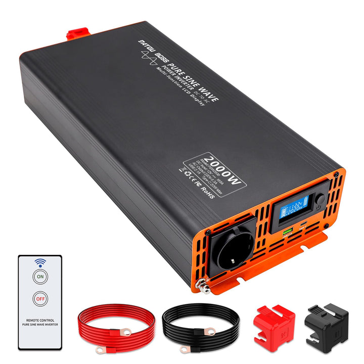 DATOUBOSS Wechselrichter 12v auf 230v 2000W/4000W Reiner Sinus Spannungswandler Power Inverter mit L