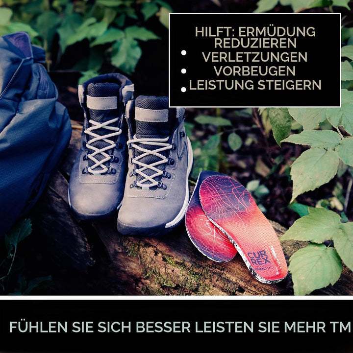 CURREX HikePro Einlegesohle – Deine neue Dimension des Wanderns. Dynamische Performance Einlegesohle