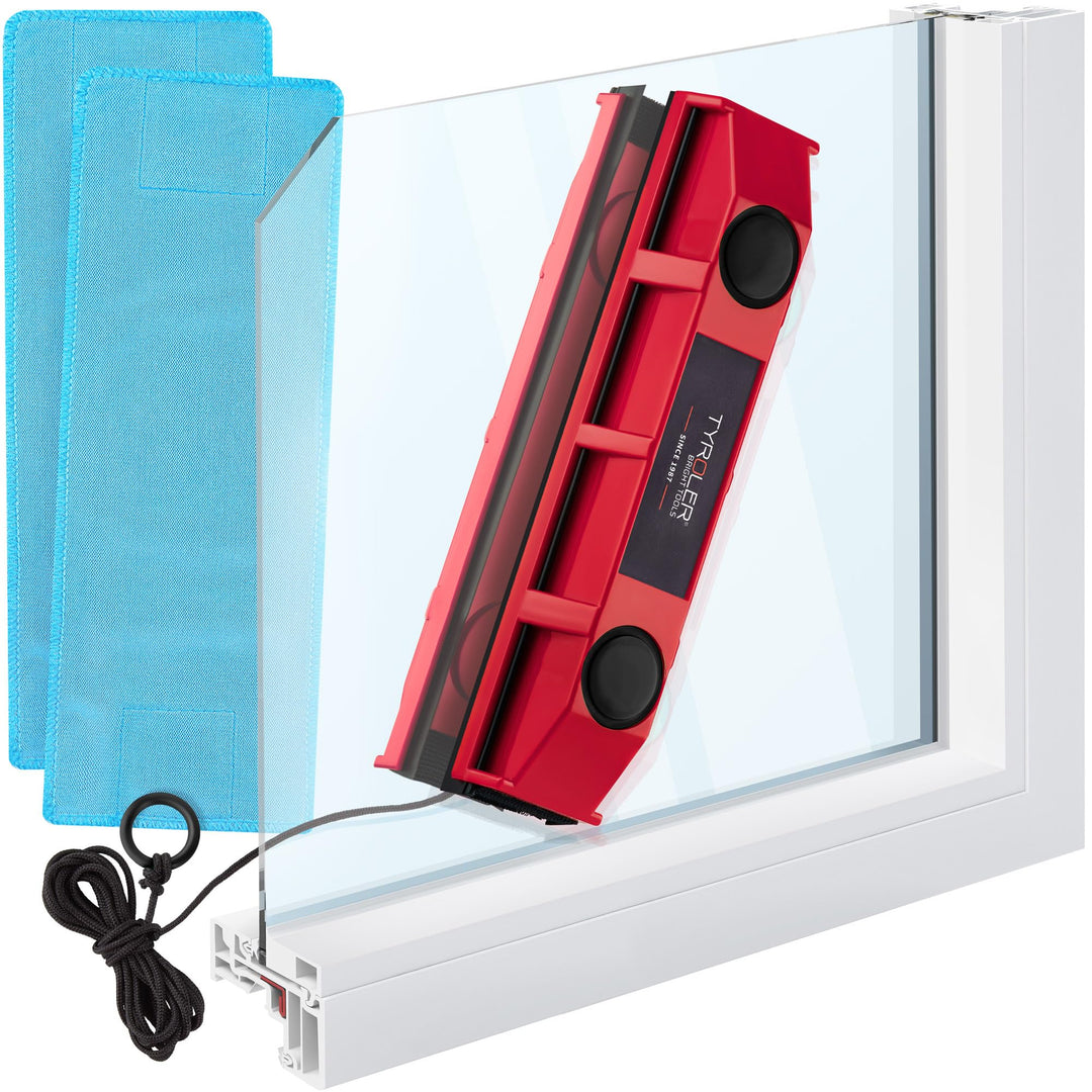 Tyroler Bright Tools Fensterreiniger Glider S-1 Magnetischer Fensterreiniger für einfach verglaste F