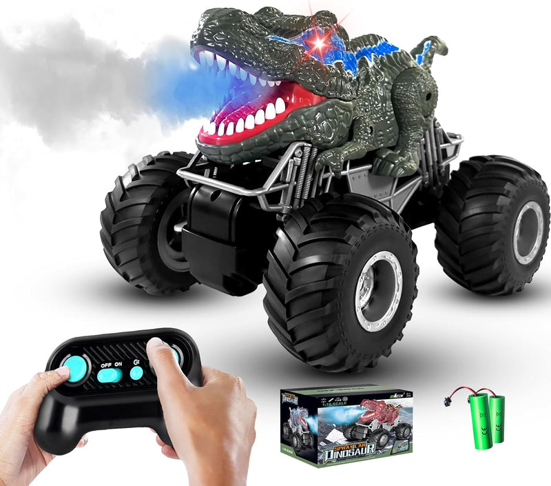 BOBOTATA Dinosaurier Truck Spielzeug Ferngesteuertes Auto Kinder Monstertruck ab 3 4 5 6 7 8 + Jahre