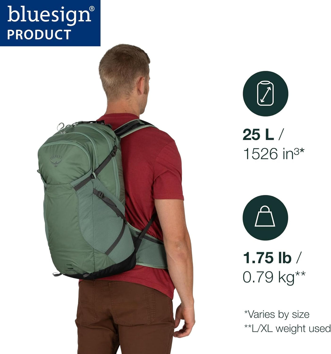 Osprey Unisex Sportlite Rucksack M-L Pine Leaf Green, M-L Pine Leaf Green