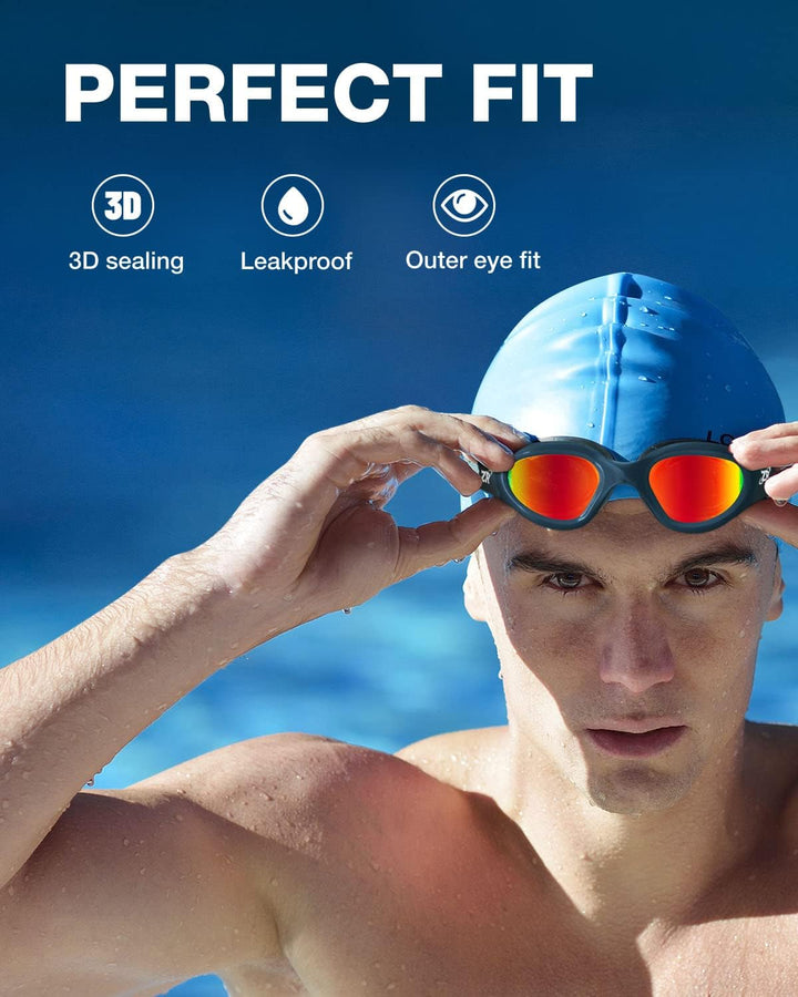 ZIONOR G1 - Polarisierte Schwimmbrille für Unisex und Erwachsene und Damen, beschlagfrei, 100% UV-Sc