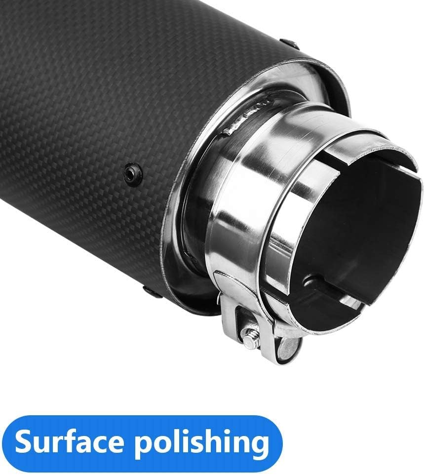 Auspuffspitze Auto Auspuffrohr Schalldämpfer Spitze Kohlefaser-Stil für die meisten Autos mit 60 mm