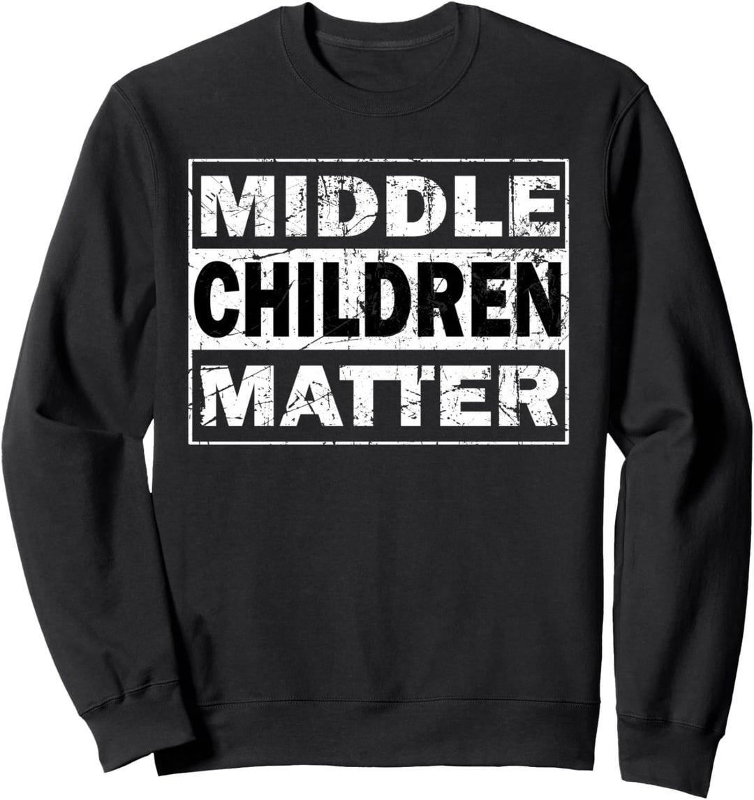Mittlere Kinder Materie lustige Geschwister Bruder Schwester Sweatshirt