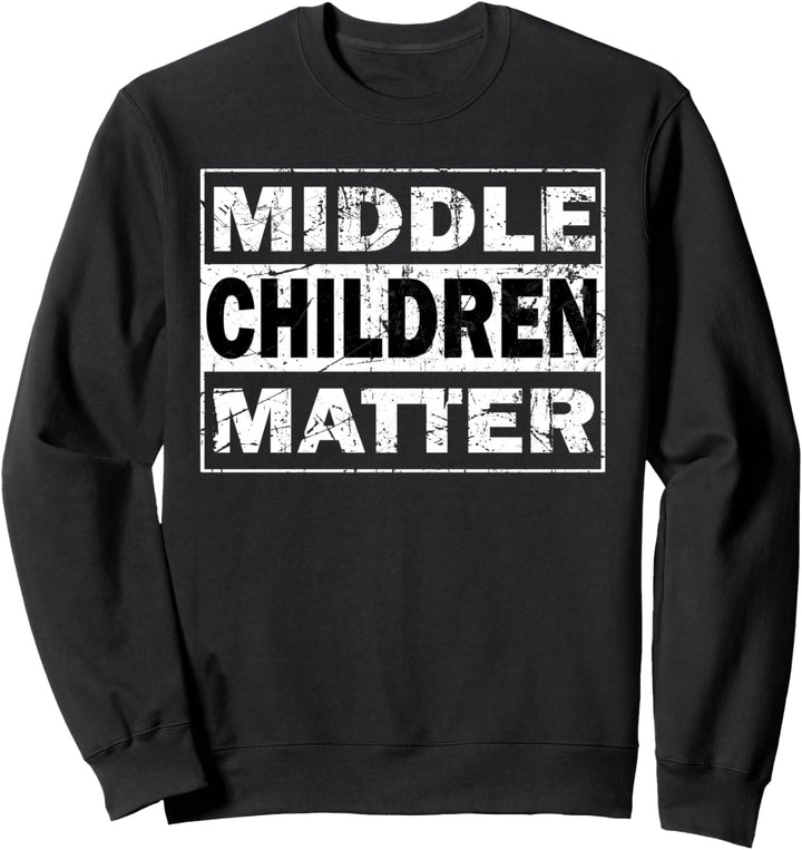 Mittlere Kinder Materie lustige Geschwister Bruder Schwester Sweatshirt