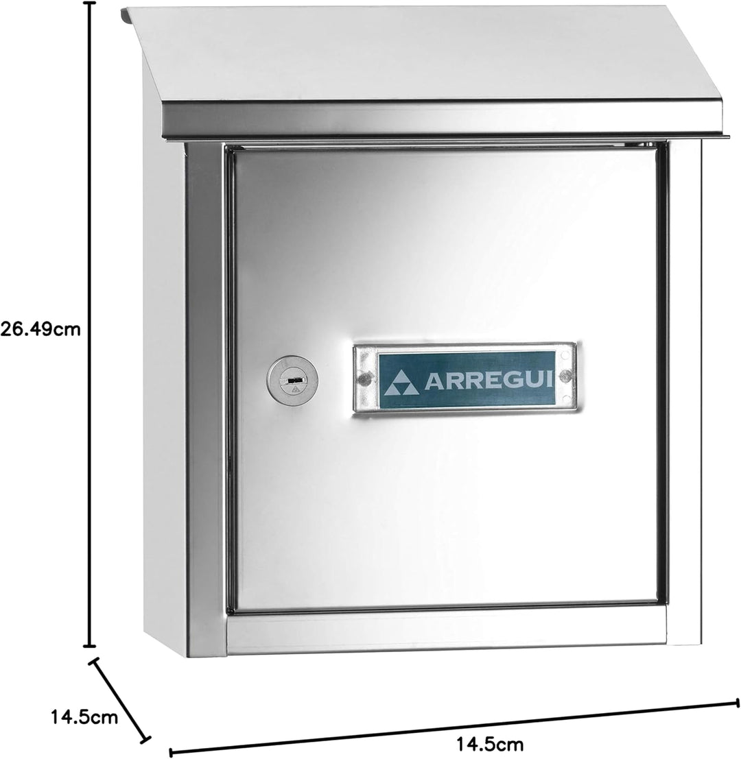 ARREGUI V4097 Durchwurfbriefkasten aus Verzinktem Stahl, kasten in Grösse S(DINA5), Durchwurfkasten