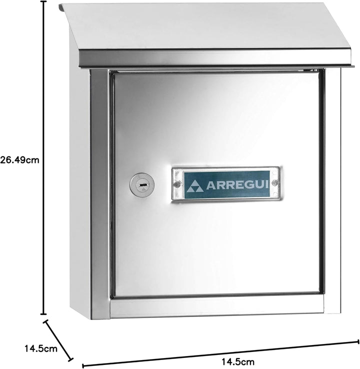 ARREGUI V4097 Durchwurfbriefkasten aus Verzinktem Stahl, kasten in Grösse S(DINA5), Durchwurfkasten