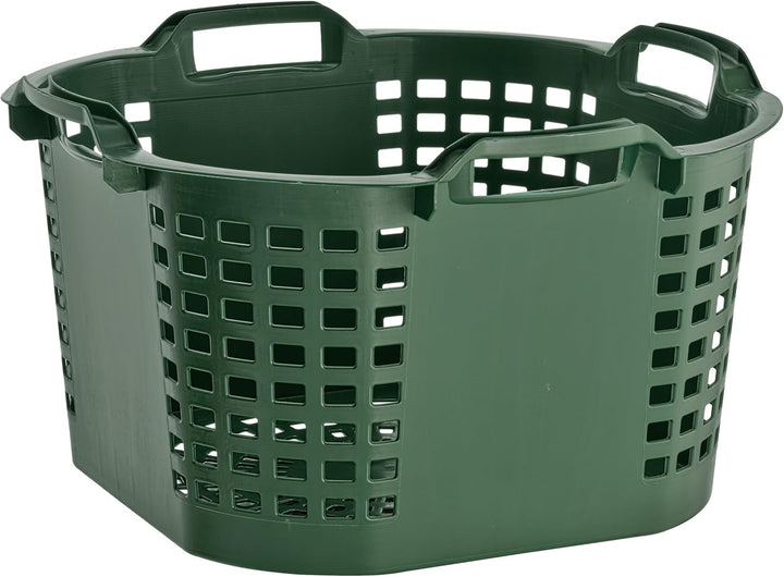 BURI 10x Erntekorb Gartenkorb lebensmittelecht - 50L Kartoffelkorb Obstkorb Laubkorb grün, drehstape