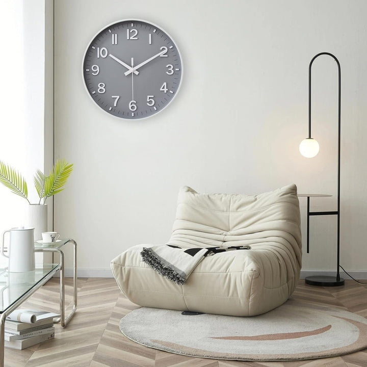 HZDHCLH Funkuhr 30 cm Grosses Ziffernblatt Wanduhr Geräuschlos,Geeignet für Schule, Zuhause, Wanddek