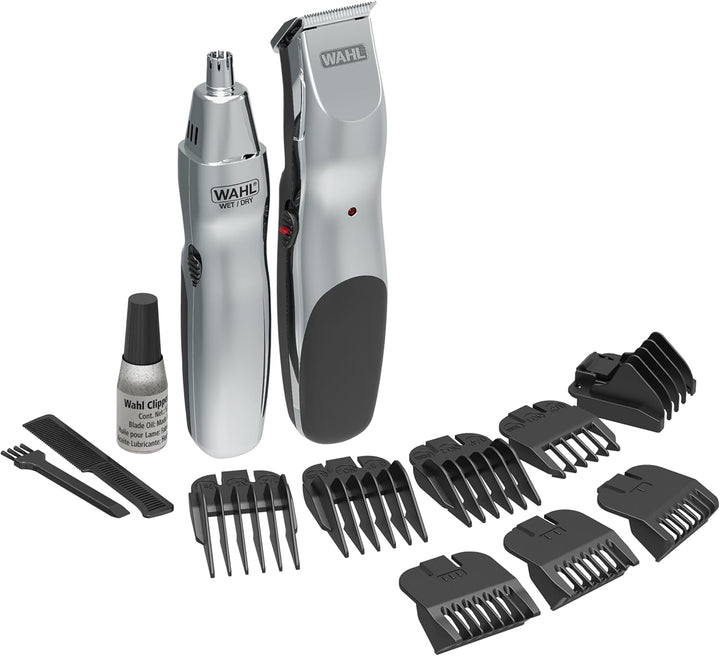 Wahl Groomsman Akku-Bartschneider-Set für Bärte, Nasenhaare, leichtes Detailing und leichte Körperpf